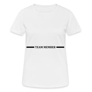 Membres de l’équipe - T-shirt respirant Femme - blanc - Devant - AI Model Female 172 dark (172cm)