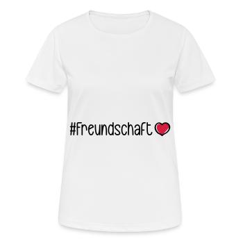 Cœur d’amitié - T-shirt respirant Femme - blanc - Devant - AI Model Female 172 dark (172cm)
