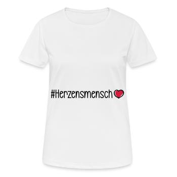 Cœur sincère - T-shirt respirant Femme - blanc - Devant - AI Model Female 172 dark (172cm)