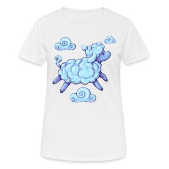 Sheep above the clouds - Women's Breathable T-Shirt - white - Front - AI Model Female 172 dark (172cm)