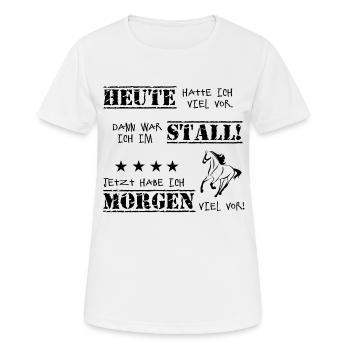Pferdemädchen Pferdesprüche Pferde Reiten T-Shirt - Frauen T-Shirt atmungsaktiv - Weiß - Vorne - AI Model Female 172 dark (172cm)