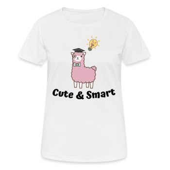 Cute and smart! Alpacas are the best! - Women's Breathable T-Shirt - white - Front - AI Model Female 172 dark (172cm)