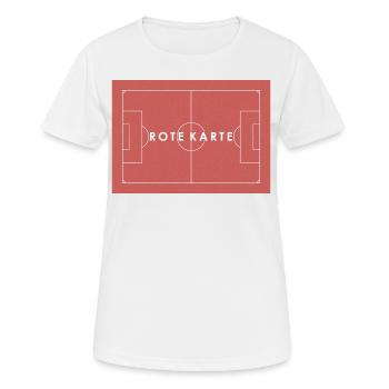 ROTE KARTE Fußball Statement - Frauen T-Shirt atmungsaktiv - Weiß - Vorne - AI Model Female 172 dark (172cm)