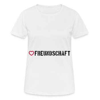 Cœur d’amitié - T-shirt respirant Femme - blanc - Devant - AI Model Female 172 dark (172cm)