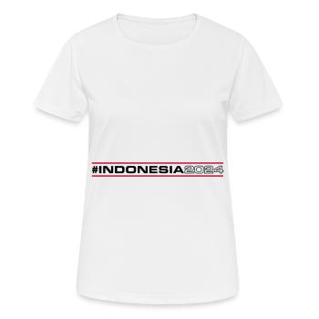 Indonésie 2024 - T-shirt respirant Femme - blanc - Devant - AI Model Female 172 dark (172cm)