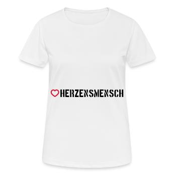 Cœur sincère - T-shirt respirant Femme - blanc - Devant - AI Model Female 172 dark (172cm)