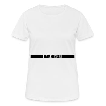 Membres de l’équipe - T-shirt respirant Femme - blanc - Devant - AI Model Female 172 dark (172cm)
