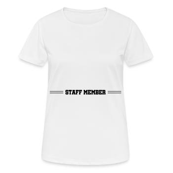 Membre du personnel - T-shirt respirant Femme - blanc - Devant - AI Model Female 172 dark (172cm)