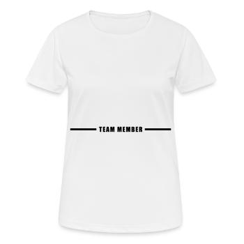 Membres de l’équipe - T-shirt respirant Femme - blanc - Devant - AI Model Female 172 dark (172cm)