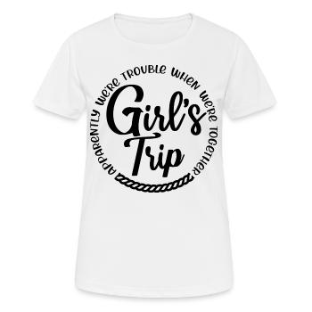 Voyage de fille Cool Girls Voyage Week-end Cadeau de vacances - T-shirt respirant Femme - blanc - Devant - AI Model Female 172 dark (172cm)