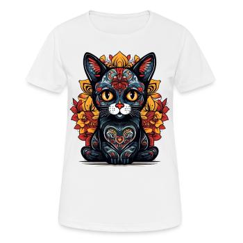 Souci mexicain Chat 2 - T-shirt respirant Femme - blanc - Devant - AI Model Female 172 dark (172cm)
