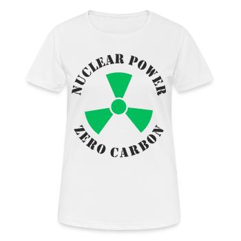 Énergie nucléaire, zéro CO2 carbone - T-shirt respirant Femme - blanc - Devant - AI Model Female 172 dark (172cm)