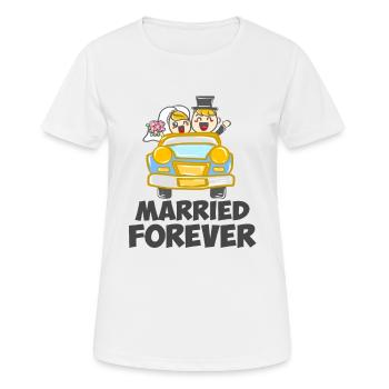 Mariage Mariage Mariage Cérémonie de mariage Marié - T-shirt respirant Femme - blanc - Devant - AI Model Female 172 dark (172cm)
