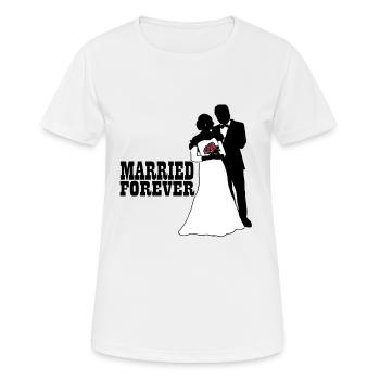 Mariage Mariage Mariage Cérémonie de mariage Marié - T-shirt respirant Femme - blanc - Devant - AI Model Female 172 dark (172cm)