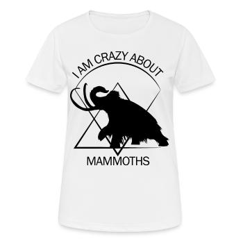 Drôle de mammouth Âge de pierre Conception de l’âge de glace Préhistorique - T-shirt respirant Femme - blanc - Devant - AI Model Female 172 dark (172cm)