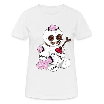 Voodoo Puppe Liebe Liebeskummer Freundin Teddy - Frauen T-Shirt atmungsaktiv - Weiß - Vorne - AI Model Female 172 dark (172cm)
