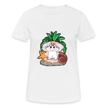 Unicorn throne shell gift - Women's Breathable T-Shirt - white - Front - AI Model Female 172 dark (172cm)