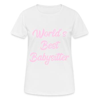 Welt Bester Babysitter Baby Kleinkind - Frauen T-Shirt atmungsaktiv - Weiß - Vorne - AI Model Female 172 dark (172cm)