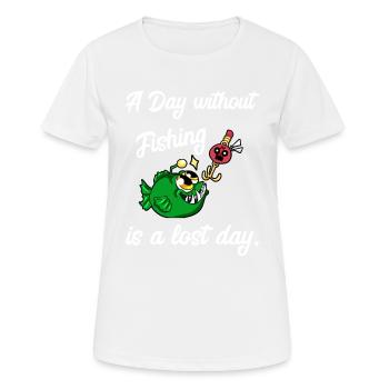 Pêche Pêche - T-shirt respirant Femme - blanc - Devant - AI Model Female 172 dark (172cm)