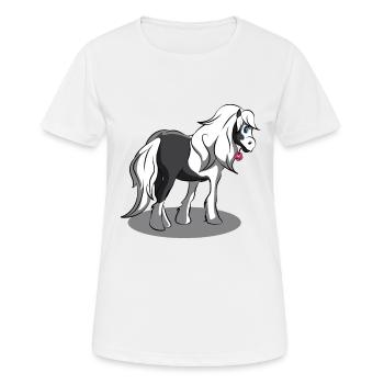 Gypsy horse Tinker cheval chevaux cadeau - T-shirt respirant Femme - blanc - Devant - AI Model Female 172 dark (172cm)