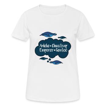 atypical Pinguin Autismus Spektrum Adélie Gentoo - Frauen T-Shirt atmungsaktiv - Weiß - Vorne - AI Model Female 172 dark (172cm)