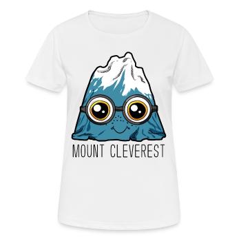 Mount Cleverest Everest Clever Schlau Intelligent - T-shirt respirant Femme - blanc - Devant - AI Model Female 172 dark (172cm)