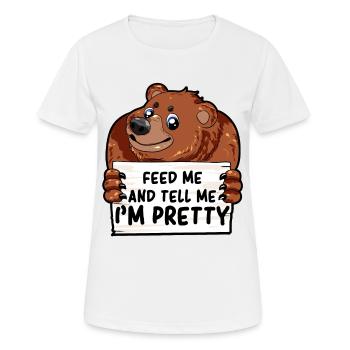 Fat Bear Bear Girlfriend Chubby Moppelig Gift - Women's Breathable T-Shirt - white - Front - AI Model Female 172 dark (172cm)