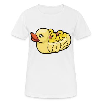 Bathing Duck Bath Bathtub Duck Plastic Duck - Women's Breathable T-Shirt - white - Front - AI Model Female 172 dark (172cm)