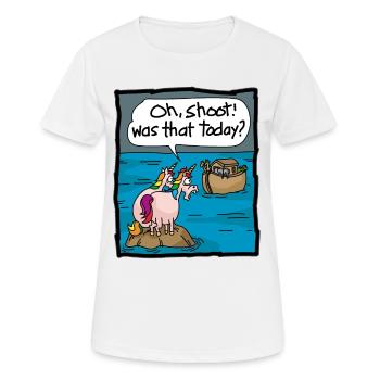 Unicorn Noah's Ark Bible Story Communion - Women's Breathable T-Shirt - white - Front - AI Model Female 172 dark (172cm)