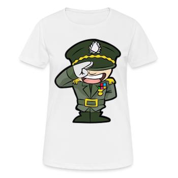 Armee General Feldwebel Offizier Funker Grenadier - Frauen T-Shirt atmungsaktiv - Weiß - Vorne - AI Model Female 172 dark (172cm)