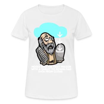 DOWNLOAD MOSES Cloud Computing IT Computer Scientist - Women's Breathable T-Shirt - white - Front - AI Model Female 172 dark (172cm)