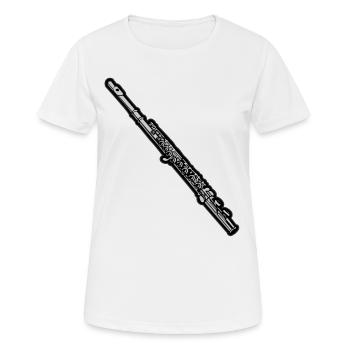 Flöte Querflöte Oboe Flötist Flötistin Musikverein - Frauen T-Shirt atmungsaktiv - Weiß - Vorne - AI Model Female 172 dark (172cm)