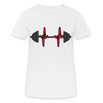 Gewicht Heber Training Sportler Training Workout - Frauen T-Shirt atmungsaktiv - Weiß - Vorne - AI Model Female 172 dark (172cm)