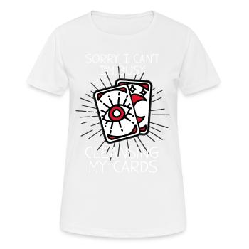 Tarot Cards Clairvoyant Card Laying - Women's Breathable T-Shirt - white - Front - AI Model Female 172 dark (172cm)
