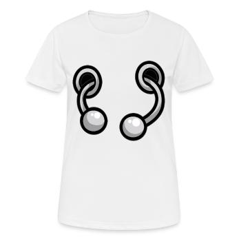 Nose Ring Septum Circular - Women's Breathable T-Shirt - white - Front - AI Model Female 172 dark (172cm)