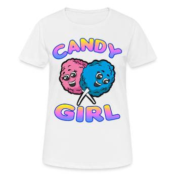 CANDY GIRL cotton candy - Women's Breathable T-Shirt - white - Front - AI Model Female 172 dark (172cm)