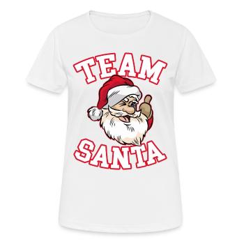 TEAM SANTA - Women's Breathable T-Shirt - white - Front - AI Model Female 172 dark (172cm)