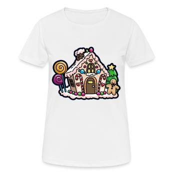 Gingerbread house gingerbread house - Women's Breathable T-Shirt - white - Front - AI Model Female 172 dark (172cm)