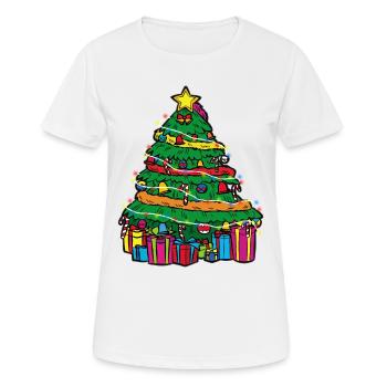 Ornate Christmas tree Christmas tree - Women's Breathable T-Shirt - white - Front - AI Model Female 172 dark (172cm)