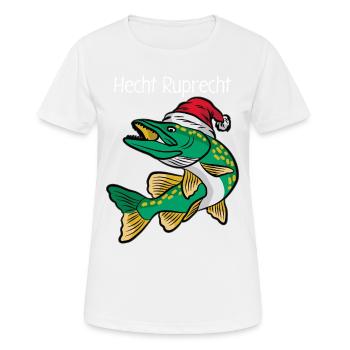 Hecht Ruprecht - Frauen T-Shirt atmungsaktiv - Weiß - Vorne - AI Model Female 172 dark (172cm)
