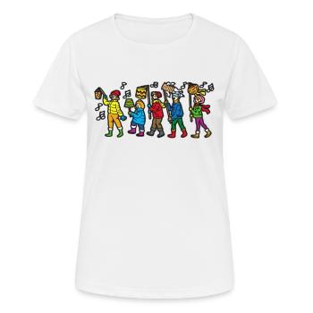 Sankt Martin Singende Kinder - Frauen T-Shirt atmungsaktiv - Weiß - Vorne - AI Model Female 172 dark (172cm)