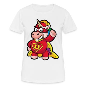 Superhero Unicorn - Women's Breathable T-Shirt - white - Front - AI Model Female 172 dark (172cm)