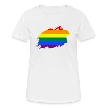 Rainbow Rainbow Flag Flag LGBT Flag - Women's Breathable T-Shirt - white - Front - AI Model Female 172 dark (172cm)