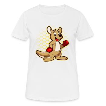 Funny kangaroo Australia humor outback comic - Women's Breathable T-Shirt - white - Front - AI Model Female 172 dark (172cm)