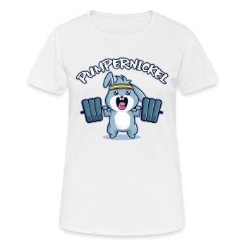Pumpernickel Pumper karnickel Häschen - Frauen T-Shirt atmungsaktiv - Weiß - Vorne - AI Model Female 172 dark (172cm)