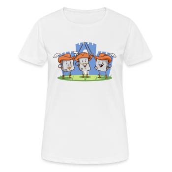 Die 3 Musketiere STRG ALT ENTF Internet Humor - Frauen T-Shirt atmungsaktiv - Weiß - Vorne - AI Model Female 172 dark (172cm)