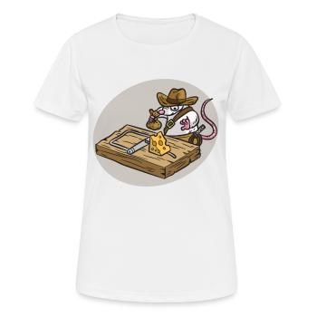 INDIANA JONES Souris Pièges Fromage Enfants Humour - T-shirt respirant Femme - blanc - Devant - AI Model Female 172 dark (172cm)