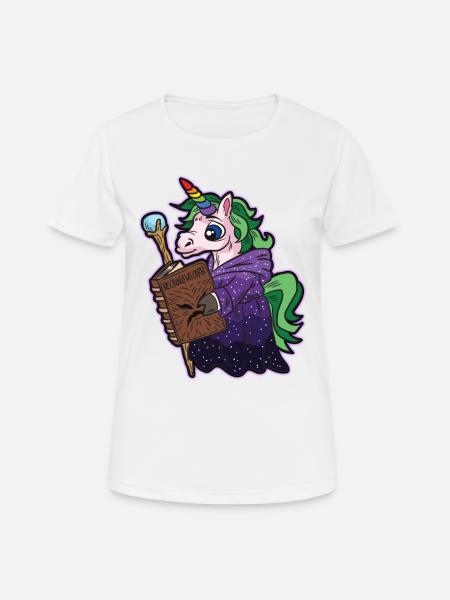 Unicorn Mage Necromancer Warlock Comic - Women's Breathable T-Shirt - white