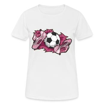 Rosa Fußballschuhe Fußball Damen Mädchen Frauen - Frauen T-Shirt atmungsaktiv - Weiß - Vorne - AI Model Female 172 dark (172cm)