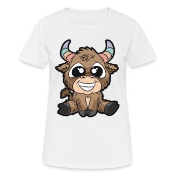 Cornes pastel signe du zodiaque taureau - T-shirt respirant Femme - blanc - Devant - AI Model Female 172 dark (172cm)